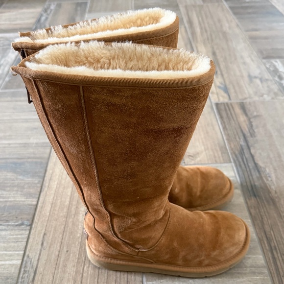 UGG 5119 Knightsbridge Back Zipper Camel Lined Winter Boots Women's 8 - Picture 3 of 10